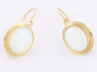 ZLATNE VISEĆE NAUŠNICE S OPALIMA 14K (585) 3,74g NOVO • GOLD SHOP •