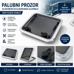 Brodski palubni prozor P-40, 475x475 mm
