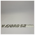 Fjord 52 Open Brushed Antracitni trup naljepnica s logom 771 x 85 mm -
