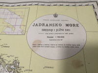 NAUTIČKA KARTA 102-JADRANSKO MORE-SREDNJI I JUŽNI DIO