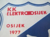 ZASTAVICA KUGLAČKOG KLUBA ELEKTRO OSIJEK IZ 1977