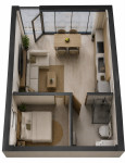 Apartman sa dvorištem, novogradnja