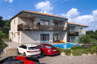 Apartman u novogradnji u Vrbniku s panoramskim pogledom na more