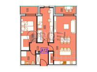 Đakovo,centar, trosobni stan u novogradnji, 77 m², prodaja