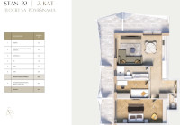Drugi kat, dvije spavaće sobe i loggia od 35 m² – Split, Žnjan