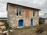 Dvije kuće u roh bau fazi, okolica Šotoventa, otok Krk
