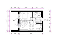 Dvosobni stan, Zagreb, Resnik, Čulinečka ulica, NKP 37.96 m2, prodaja