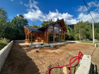 Gorski kotar, Fužine, brvnara u izgradnji