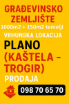 P ili M: PLANO Trogir- Kaštela građ.zem. 1000m2+150m2 temelj