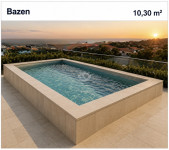 Hrvatska, Zadar, Pag, Povljana, 3-soban stan 200m2 Novogradnja, krovna