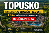 Investicijsko zemljište TOPUSKO 43.396 m² u zoni planiranog data centr