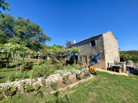 ISTRA, LABIN - Kamena kuća za renovaciju na osami s 27800 m2 okućnice