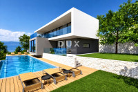 Istra, Rabac, građevinsko zemljište, 1.041 m², pogled na more, građevi
