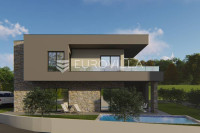 Istra, Peruški, novogradnja kuće s bazenom