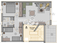 Istra, Pula, Kaštanjer, stan prvi kat, 59,99m2, 2SS+DB, parking,  NOVO