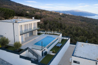 Istra, Rabac - luksuzna vila s panoramskim pogledom na more, 233 m2