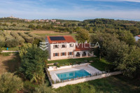 Istra, Višnjan, prekrasna kamena vila s bazenom u mirnom prirodnom okr