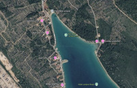 KALI - MALA LAMJANA, GRAĐEVINSKO ZEMLJIŠTE 807M2, 55 M OD MORA!!!