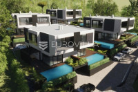 Kostrena, Sveta Lucija, luksuzna dvojna kuća s bazenom i pogledom na m