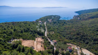 Labin okolica – Zemljište s pogledom na more, započeta gradnja