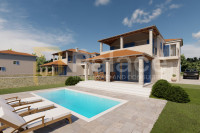 LIŽNJAN - nova vila u istarskom stilu, pogled na more