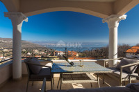 LOVRAN - prekrasna luksuzna dvojna kuća s bazenom i panoramskim pogled