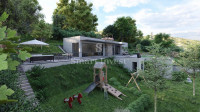 LOVRAN, zemljište od 1004 m2 s građevinskom dozvolom, pogled na more