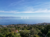 Lovran, zemljište 2090m2, panoramski pogled na more