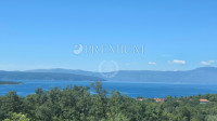 Malinska, okolica, građevinsko zemljište s pogledom na more