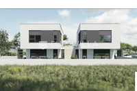 Medulin, moderna dvojna kuća oznake B - 120 m2 sa zelenom površinom  o
