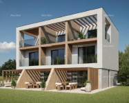 Medulin, Moderni troetažni apartman s pogledom na more, A1