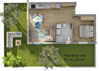 Prizemlje jednosoban stan s vrtom