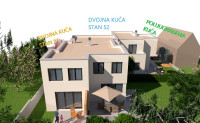 Projekt Gračani, S1, kuća katnica u nizu, 143m2+dvorište 147m2+garaža