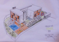 Rab, Kampor - građevinsko zemljište 500m2 s idejnim projektom