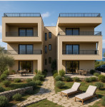 Ražanac, dvosoban apartman s krovnom terasom, novogradnja!!