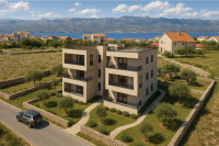 Ražanac, dvosoban apartman, novogradnja, pogled