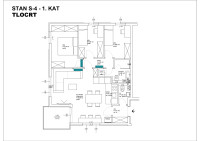 Split, Sirobuja - Alkarska ulica_Trosoban stan _1. Kat 76,50 m2