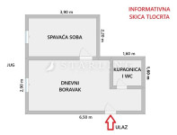 STAN, PRODAJA, ZAGREB, ČRNOMEREC, 27 m2, 2-soban