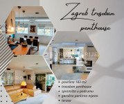 Stan Stenjevec, atraktivan dizajnerski Penthouse pov. 135 m2 + terasa