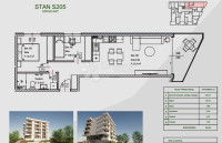 STAN ZAMET 2. KAT LIFT NOVOGRADNJA s pogledom na more