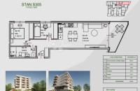 STAN ZAMET 3. KAT LIFT NOVOGRADNJA s pogledom na more