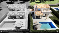 Poreč , okolica,  dvojna kuća  s bazenom u novogradnji "KLJUČ U RUKE"