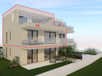 Vodice -  S3 dvoetažni stan s krovnom terasom, 750 m od plaže
