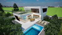 VODICE, novo, luksuzna samostojeća vila, bazen, garaža, visoka Roh-Bau
