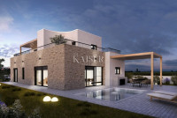 Vodice-Moderna dvoetažna vila s garažom i prostranim terasama