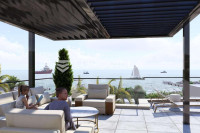 Zadar, Sukošan, prekrasan penthouse s krovnom terasom prvi red uz more
