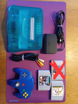 Nintendo 64 clear blue/white