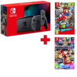 Nintendo Switch Gray V2+Super Mario Odyssey+Mario Kart 8,novo,račun