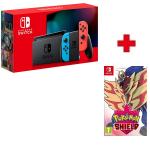 Nintendo Switch Neon crveni/plavi Joy-Con V2+Pokemon Shield,novo,račun