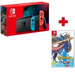 Nintendo Switch Neon crveni/plavi Joy-Con V2 +Pokemon Sword,novo,račun